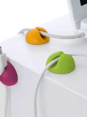 oneo Multi-Coloured Cable and Cord Organiser Clips - 6 Pack