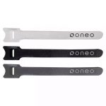 oneo Multi-Coloured Reusable Velcro Cable Ties - 10 Pack